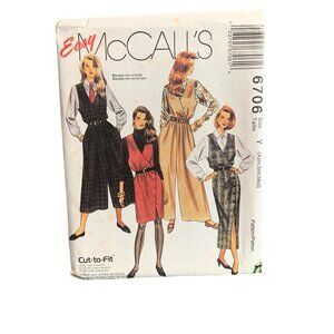 McCalls Easy Pattern 6706 Womens Dress Size 8-14 uncut